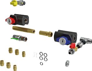 Buderus CS28-1 Anschluss-Set Absperrhähne, Gas, Warmwasser, Heizung VL/RL, KFE 7738112832