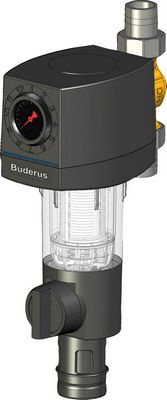 Buderus Logafix Feinfilter mit Anschlussstück 1 1/4′′, 63 mm Gehäuse, 0 - 16 bar 7738306432