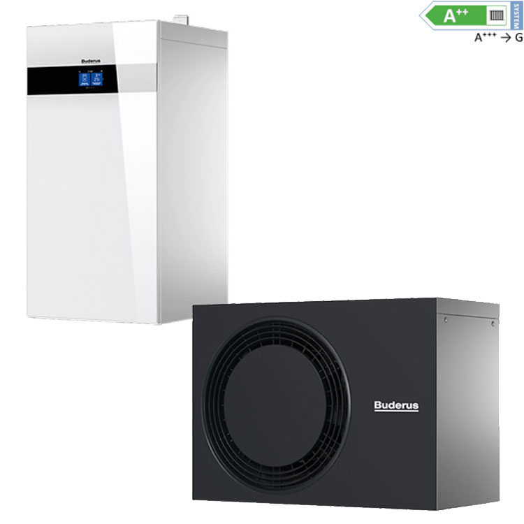 Buderus WLW186i-5 AR TP70 W, Luft-Wasser-Wärmepumpe, Funkmodul MX400 7739624138