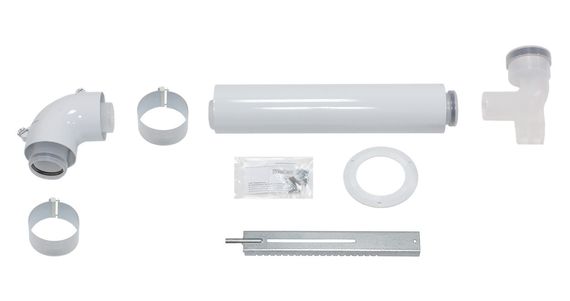 Vaillant Basis-Anschluss-Set, konzentrischer Anschluss Ø 60/100 PP, 0020277302 für raumluftunabhängige Gasthermen und Brennwertgeräte