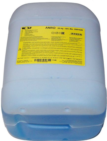 Wolf Wärmeträgerflüssigkeit ANRO 20 kg, Sole-Flüssigkeit (Fluid) CFK-1 / F3-1(Q) 3501520, 20 kg, biologisch abbaubar, für Solarkreisläufe, Wolf GmbH