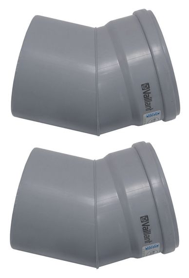 Vaillant Bogen 30° (2 Stck) Ø 130 PP 0020042767 für starre Abgasleitungen DN 130