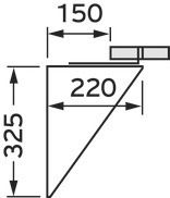 Vaillant Außenwandkonsole verstellbar 50 bis 300 mm, Edelstahl 0020042749