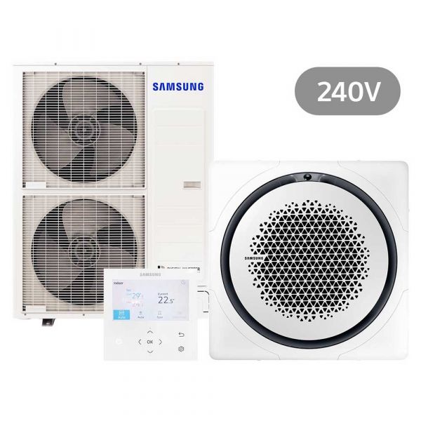 Samsung BAC Split Deckenkassette Set Kühlen 13.4 kW | Heizen 15.5 kW AC 140 MN4PK KB 240 V eckig