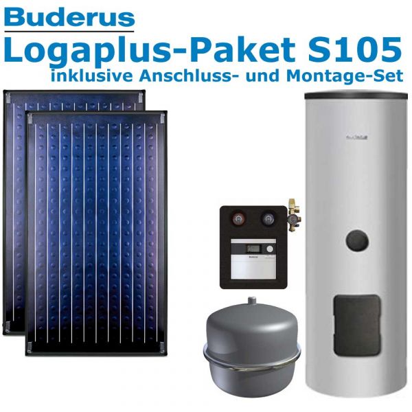 Buderus Logaplus Paket S105 mit 4,74m², 2 SKN4.0-AD, ESM300, SC20/2