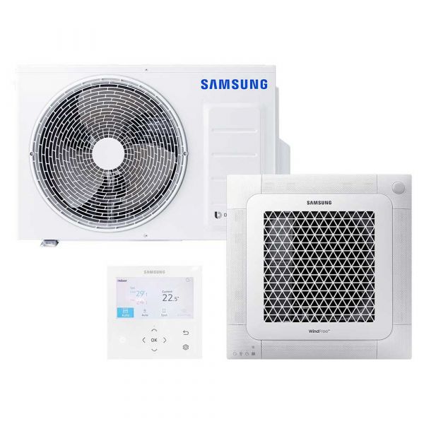 Samsung BAC Split 4-Wege Kassette Wind-Free Set Kühlen 2.6 kW | Heizen 3.4 kW AC 026 RNNDK KB