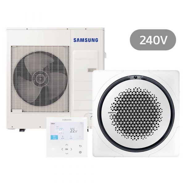 Samsung BAC Split Deckenkassette Set Kühlen 10.0 kW | Heizen 11.2 kW AC 100 RN4PK KB 240 V eckig