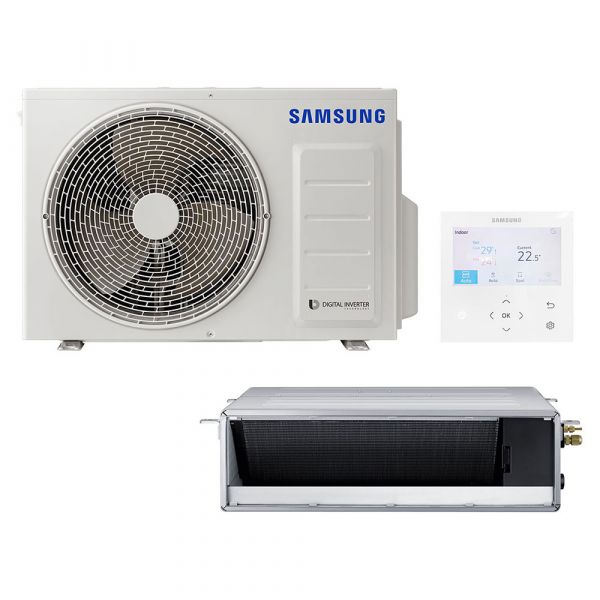 Samsung BAC Split Kanaleinbaugerät Set Kühlen 3.5 kW | Heizen 4.0 kW AC 035 RNMDK KB