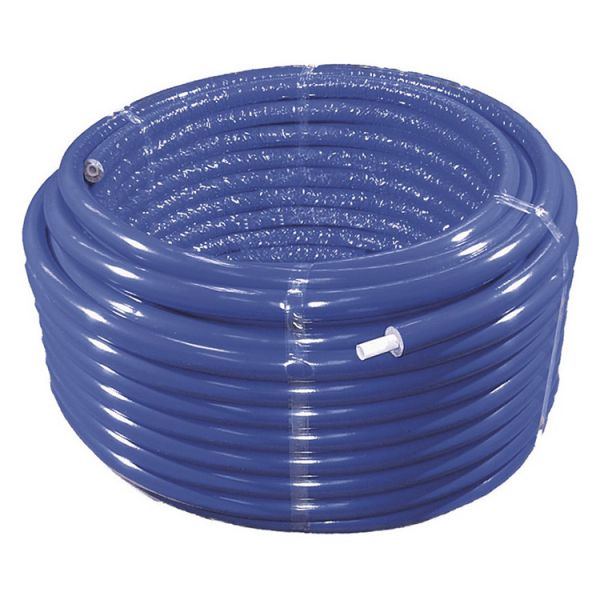 Buderus Wavin Tigris Rohr 16x2 13mm isoliert blau 50 Meter Rolle 7738342389