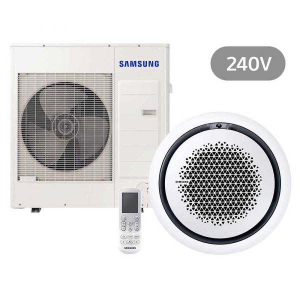 Samsung BAC Split Deckenkassette Set Kühlen 10.0 kW | Heizen 11.2 kW AC 100 RN4PK IR 240 V rund